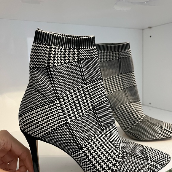 Something Navy heeled boots, black and white - Picture 4 of 4
